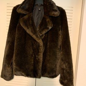 kenneth cold faux fur jacket